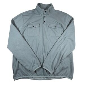 Onward Reserve Thomasville Collection Mens XL Snap Herringbone Pullover Blue